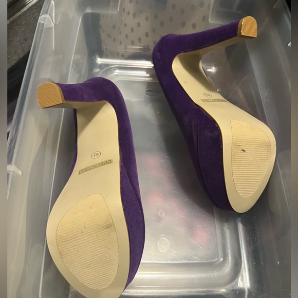 Wixx purple velvet platform bootie high heels, size 8.5, NEW NWOB - Picture 7 of 7